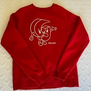 Limited edition Glossier holiday sweatshirt